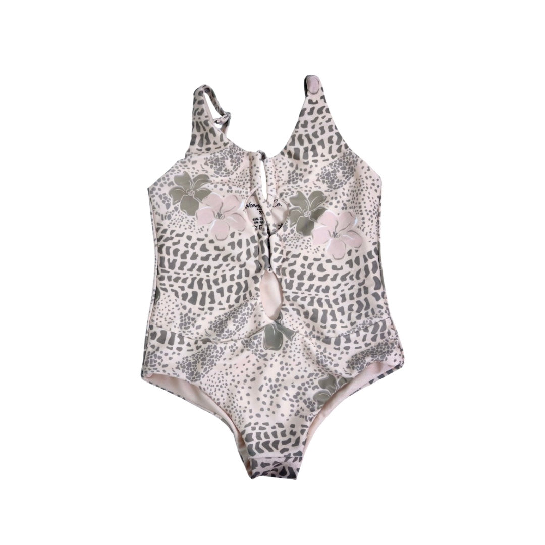 Beige Wave Keni Shell One Piece