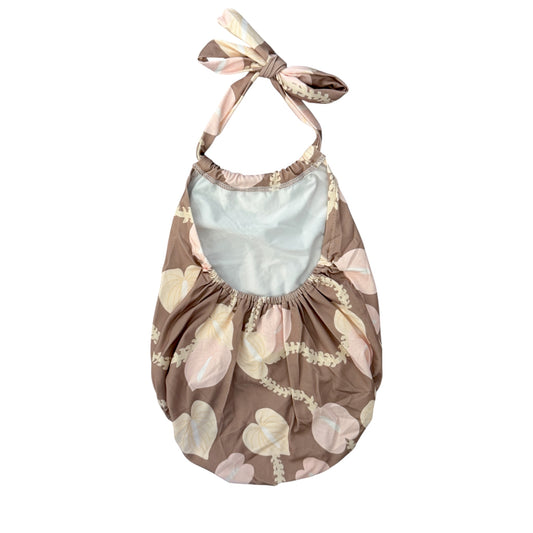 Mocha Anthurium Lei Halter Romper