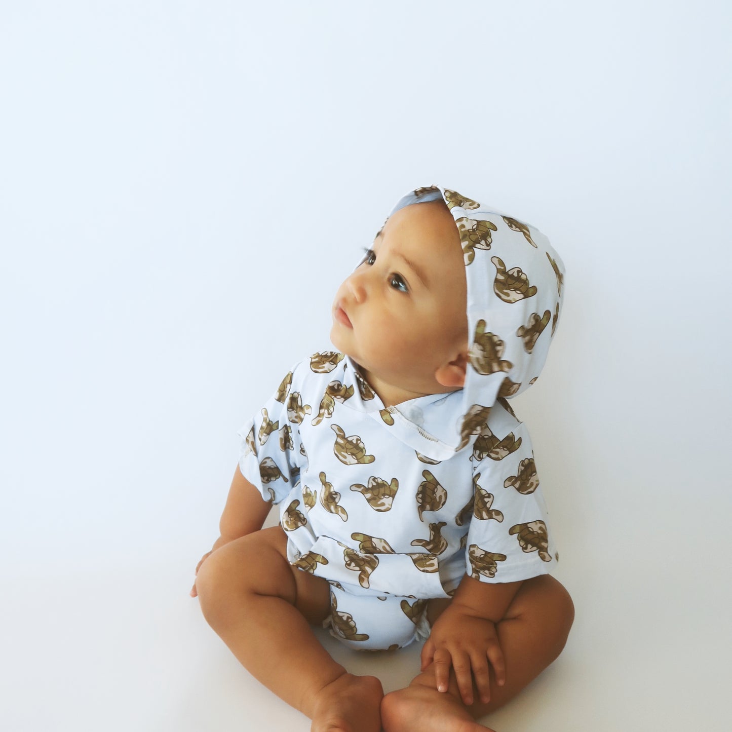 Camo Shaka Bamboo Hoodie Onesie