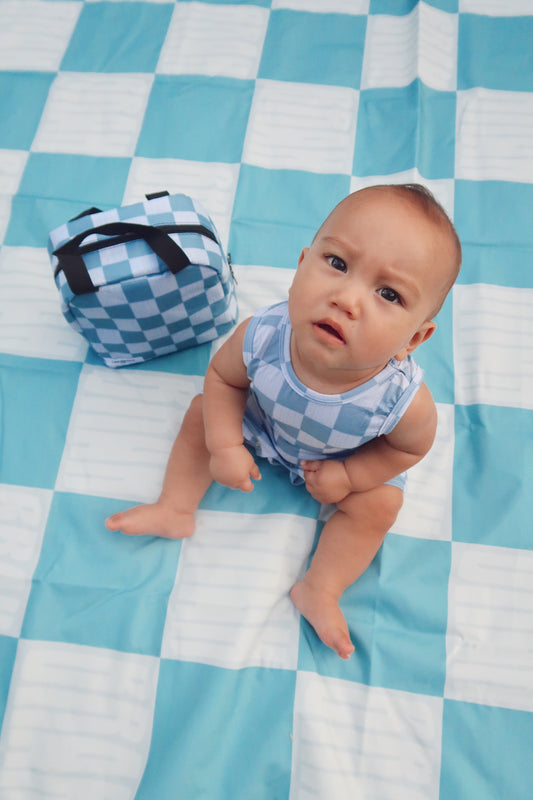 Brah Checkered Boys Tank Romper