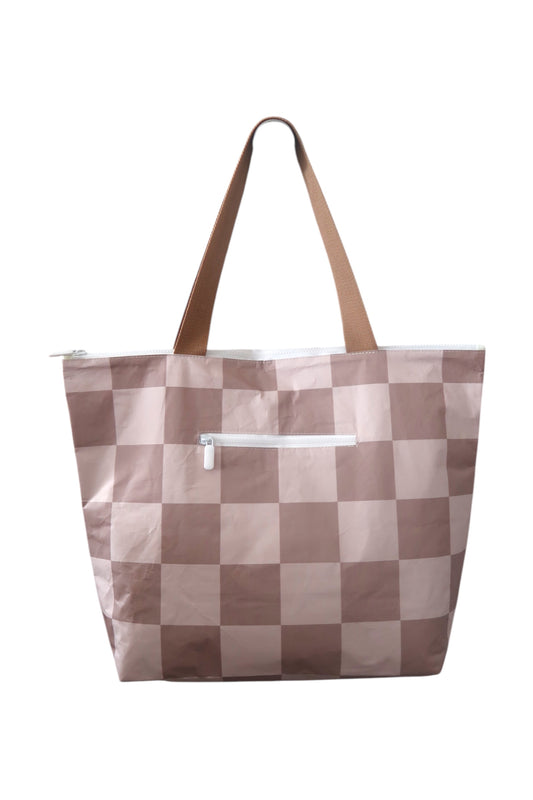 Brown Check Everything Fits Tote