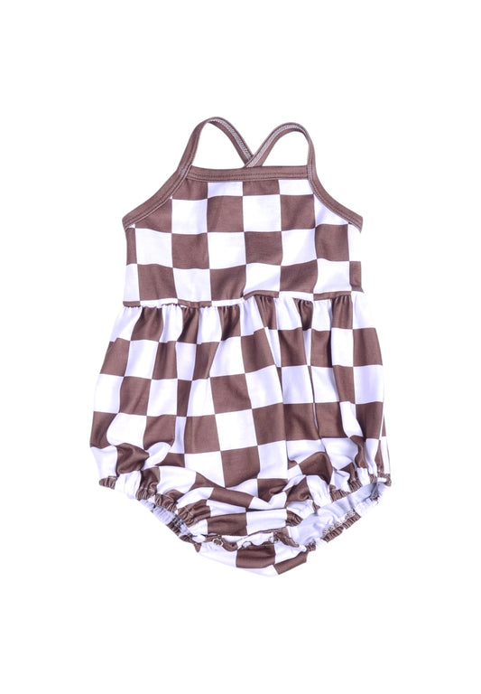 Brown Check Nala Onesie