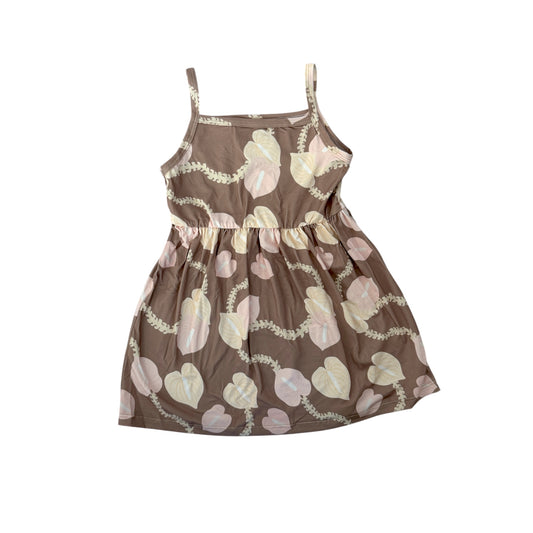 Mocha Anthurium Lei Tank Dress