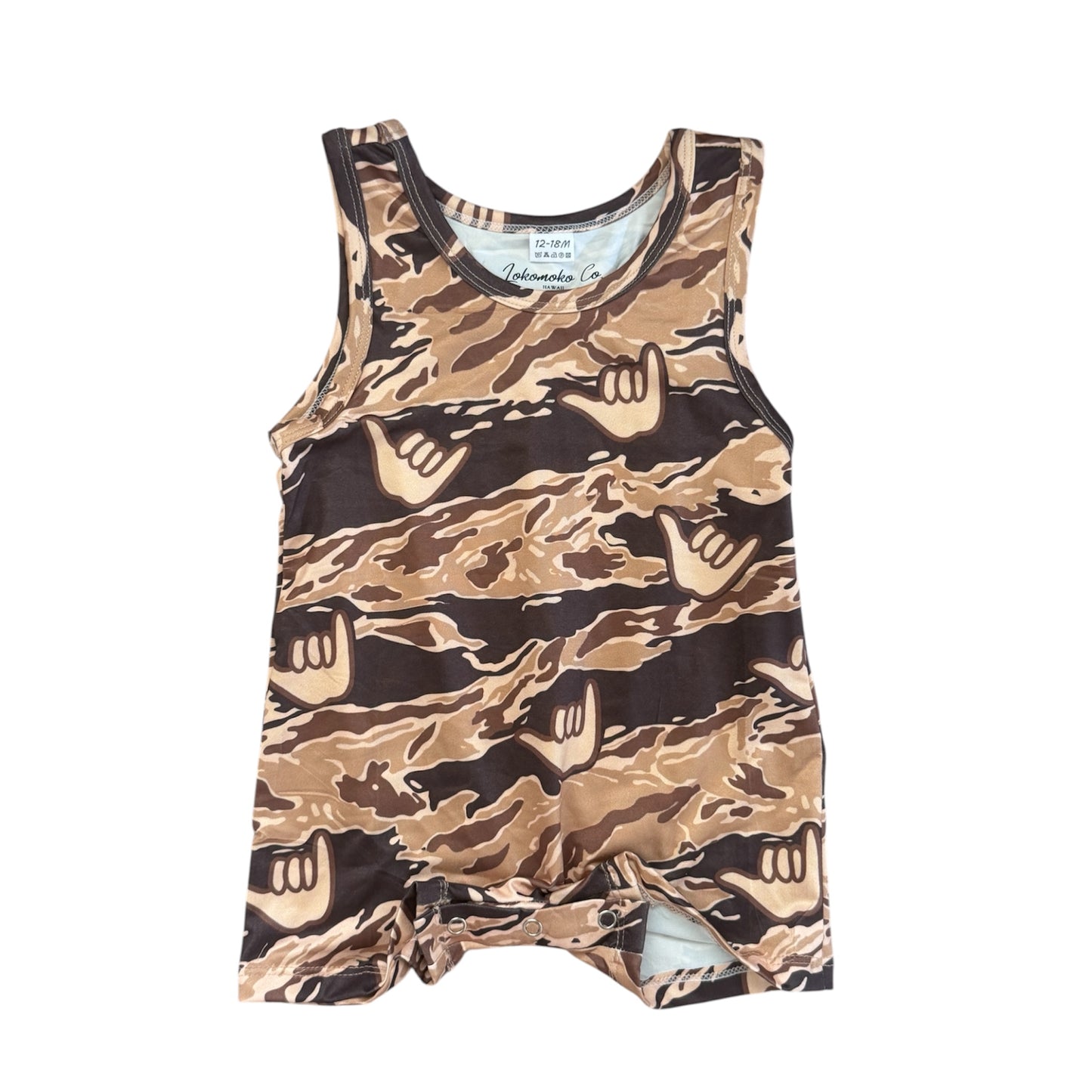 Camo Shaka Nalu Romper
