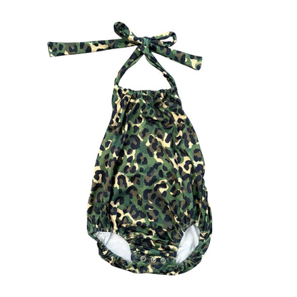 Jungle Cheetah Halter Romper