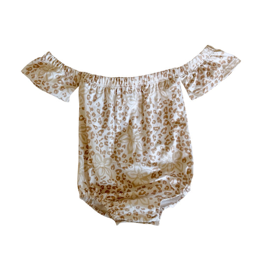 Cheetah Orchid Off The Shoulder Romper