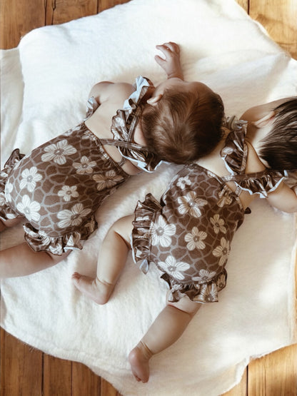 Wild Hibiscus Flutter Romper