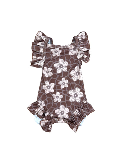 Wild Hibiscus Flutter Romper