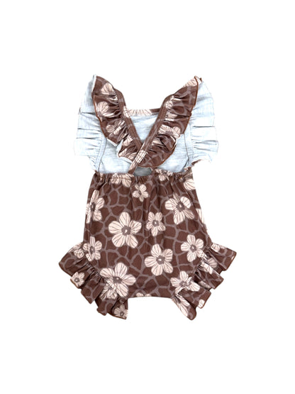 Wild Hibiscus Flutter Romper