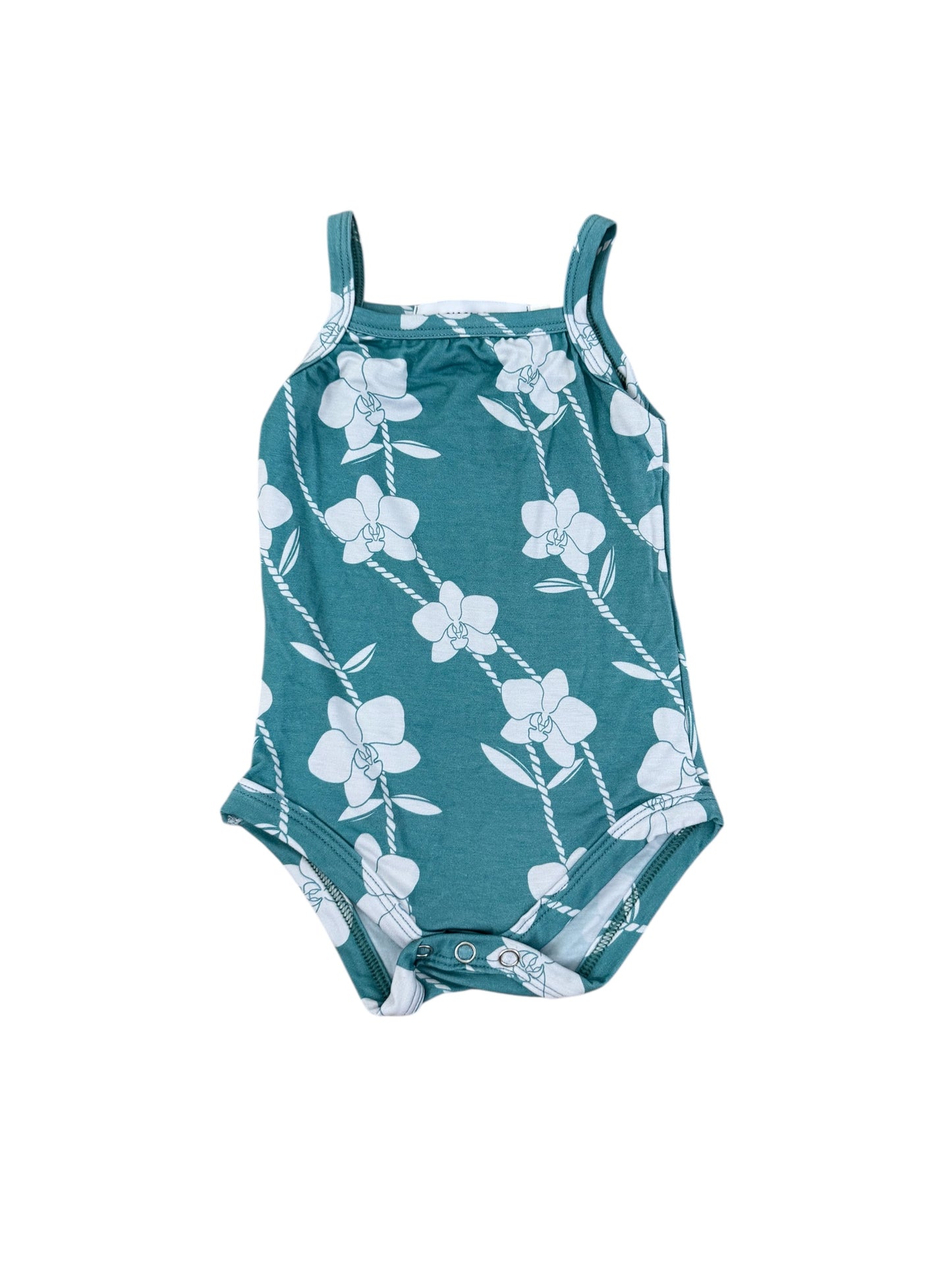 Tropical Orchid Bamboo Tank Onesie