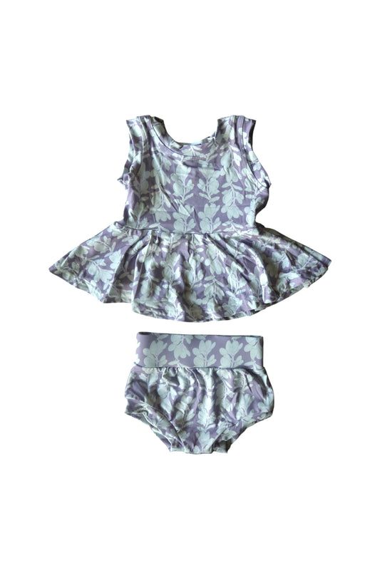 Lilac Plumeria Lei Kaila Set
