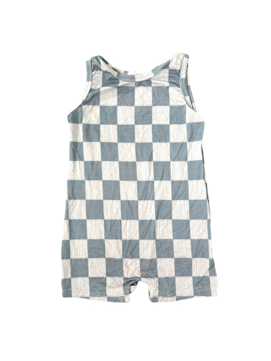 Brah Checkered Boys Tank Romper