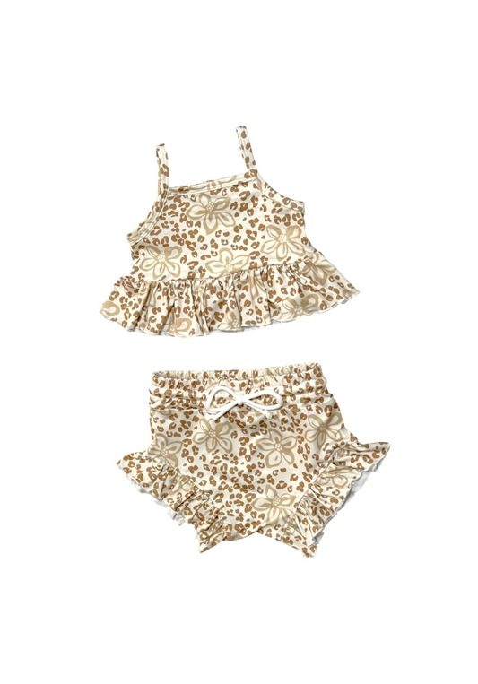 Cheetah Orchid Tank/Shorts Set