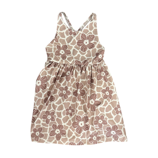 Beige Wild Hibiscus Anela Dress