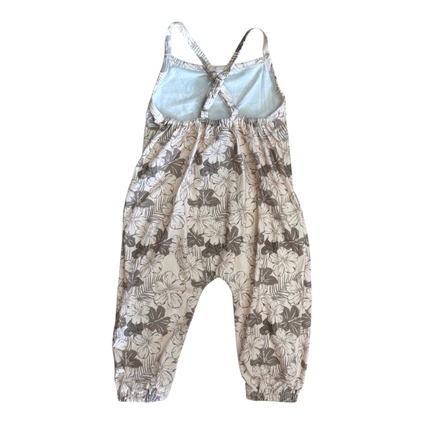 FLAWED Vintage Hibiscus Alohi Jumpsuit