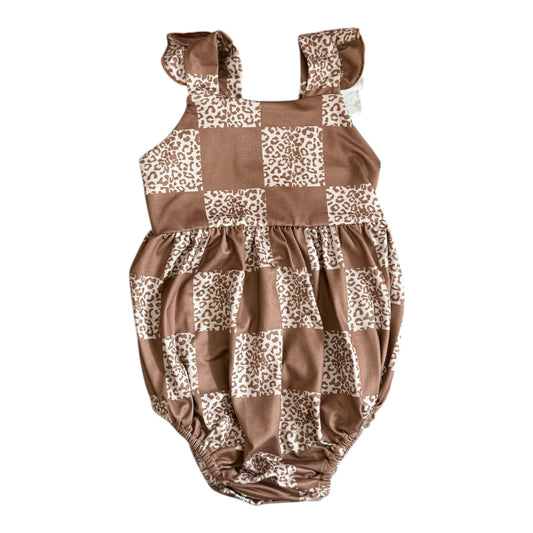 Cheetah Check Mei Onesie