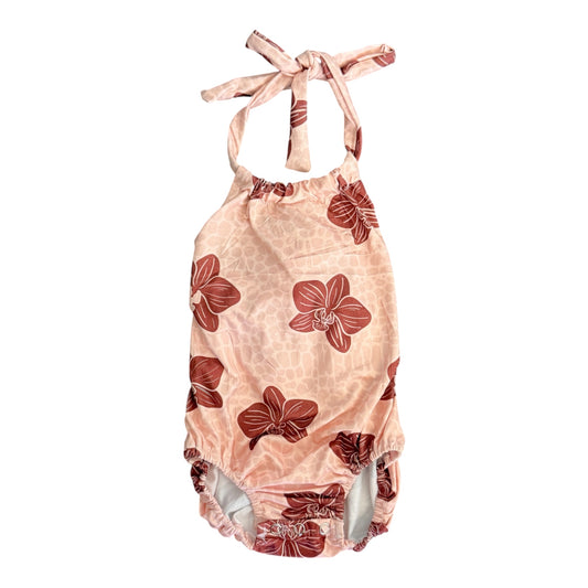 Orchid Croc Halter Romper